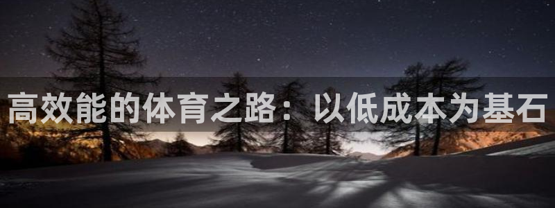 高效能的体育之路：以低成本为基石